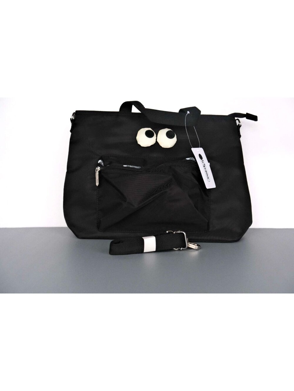 LeSportsac x Anya Hindmarch Eyes Black Large Tote Crossbody Shoulder Bag NWT
